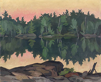 Afterglow, Moose Lake par Alfred Joseph (A.J.) Casson