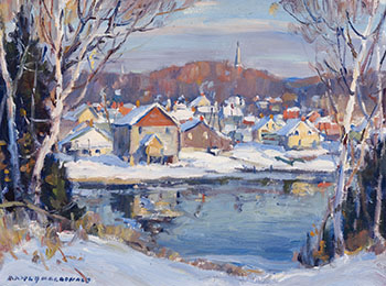 Town in Winter par Manly Edward MacDonald