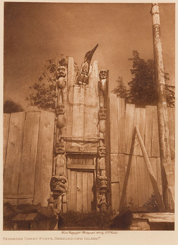 Tenaktak Crest Posts, Harbledown Island by Edward Sherriff Curtis