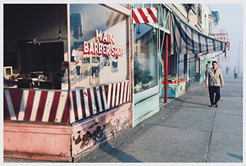 Main Barber from Sidewalk by Fred Herzog