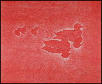 Red Ducks (3 woodblocks) par Joe Andoe