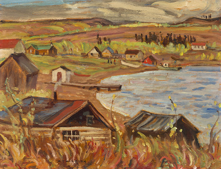 Indian Village, Lake Athabaska by Alexander Young (A.Y.) Jackson