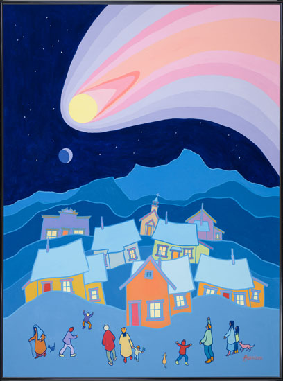 Falling Satellite by Ted Harrison