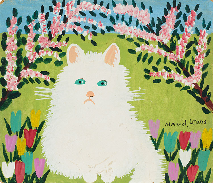 White Cat par Maud Lewis