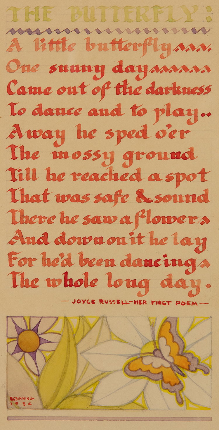 Poem by Bertram Charles (B.C.) Binning