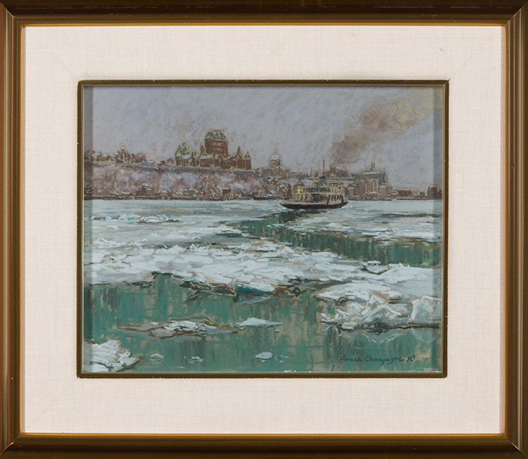 Winter Mist (Ferry Crossing to Quebec City from Levis) by Horace Champagne