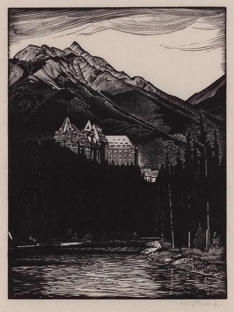 Banff Springs Hotel by Walter Joseph (W.J.) Phillips