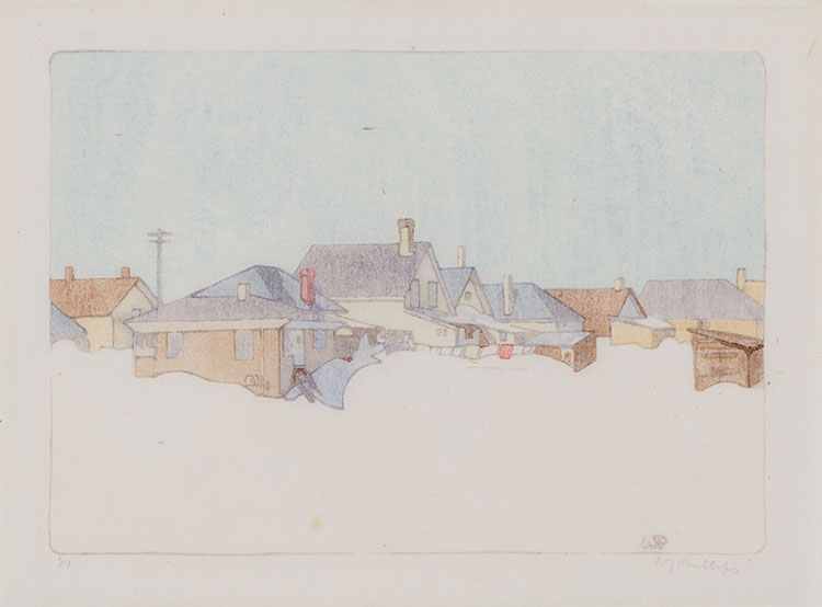 A Winnipeg Street Snow Bound by Walter Joseph (W.J.) Phillips