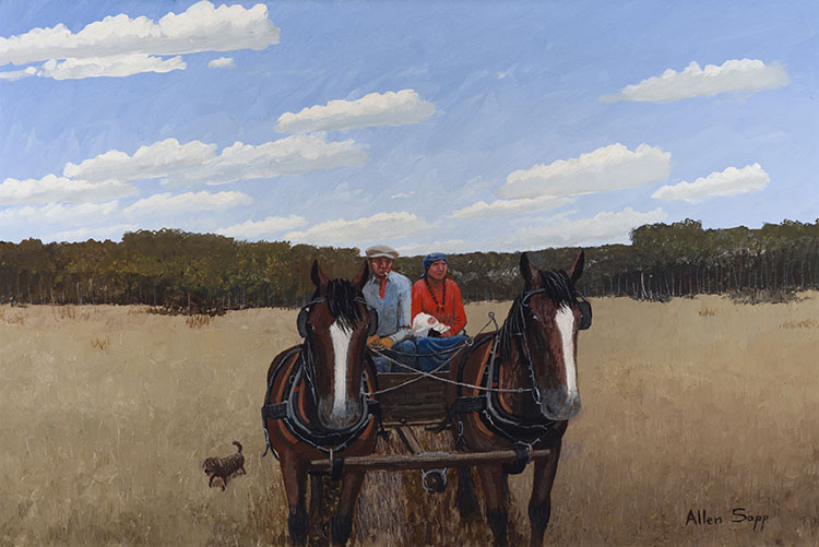 Going to Visit Their Friends by Allen Sapp