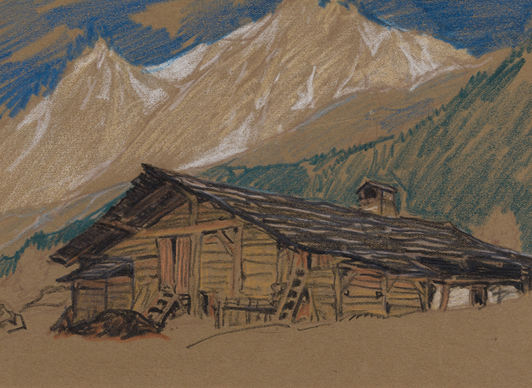 Chalet in the Swiss Alps par Clarence Alphonse Gagnon