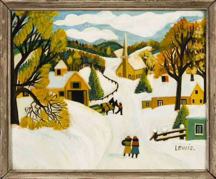 Winter Scene par Maud Lewis