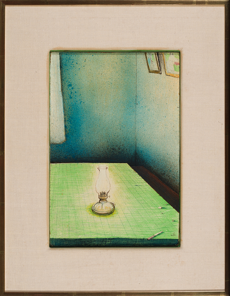 The Old Kerosene Lamp (on the Kitchen Table) par William Kurelek