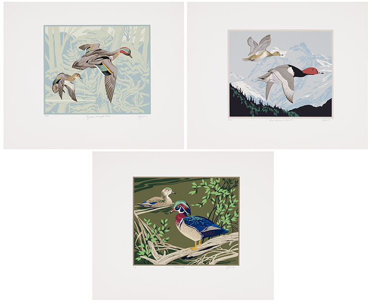 Birds of Canada: Eight Serigraphs of Canadian Native Birds by Alfred Joseph (A.J.) Casson