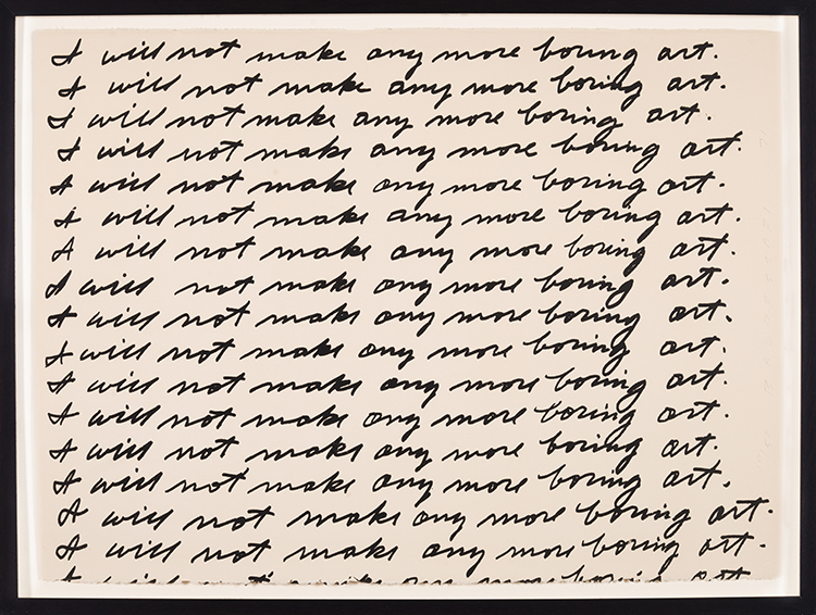 I Will Not Make Any More Boring Art by John Baldessari