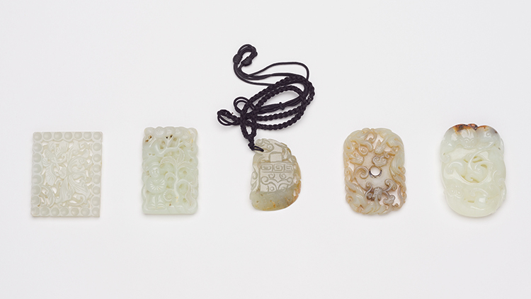 Five Chinese Jade Pendants, 19th/20th Century by  Chinese Art