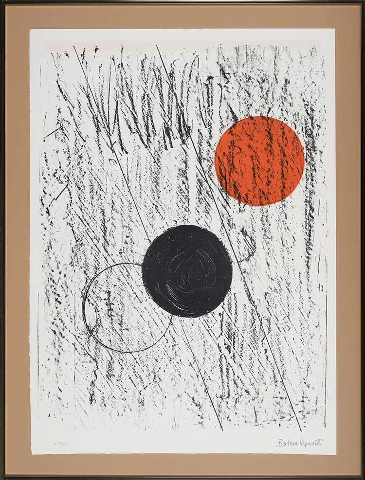 Sun and Moon (from Twelve Lithographs) par Barbara Hepworth