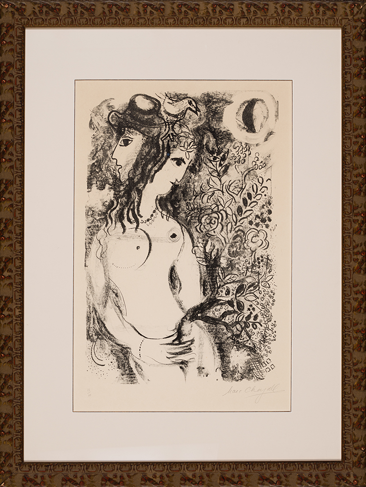 Couple with Bird by Marc Chagall