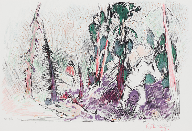 Trappeurs dans les bois par René Jean Richard