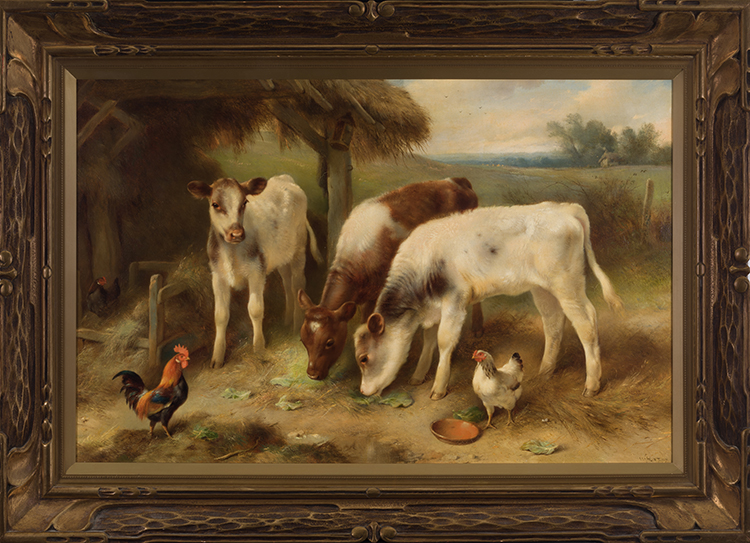 Three Young Calves par Walter Hunt