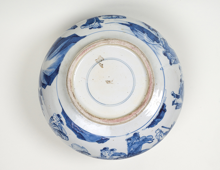 A Chinese Blue and White 'Eight Immortals' Bombé Form Censer, Kangxi Period (1664 - 1722) by  Chinese Art