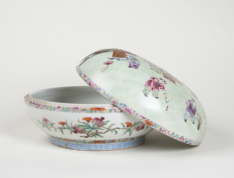 A Chinese Famille Rose 'Boys' Circular Box and Cover, Republican Period, c. 1920 by  Chinese Art