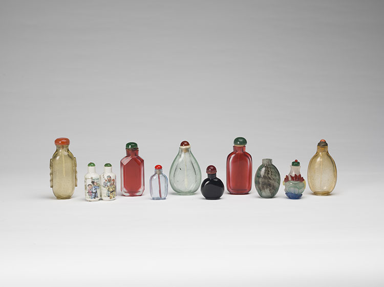 Ten Chinese Glass and Porcelain Snuff Bottles, 19th Century by  Chinese Art