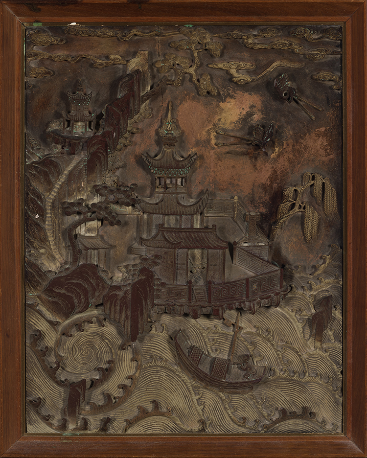 A Rare Chinese Carved Inkstone Panel, Early 20th Century by  Chinese Art