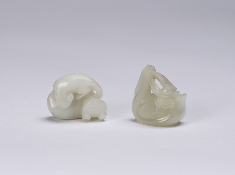 Two Chinese White Jade Carvings, 19th Century by  Chinese Art