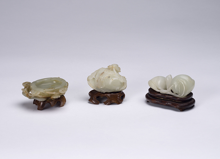 Three Chinese White Jade Carvings, 19th/20th Century par  Chinese Art