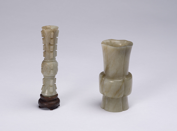 Two Chinese Jade Archaistic Jade Vessels, 17th/18th Century par  Chinese Art