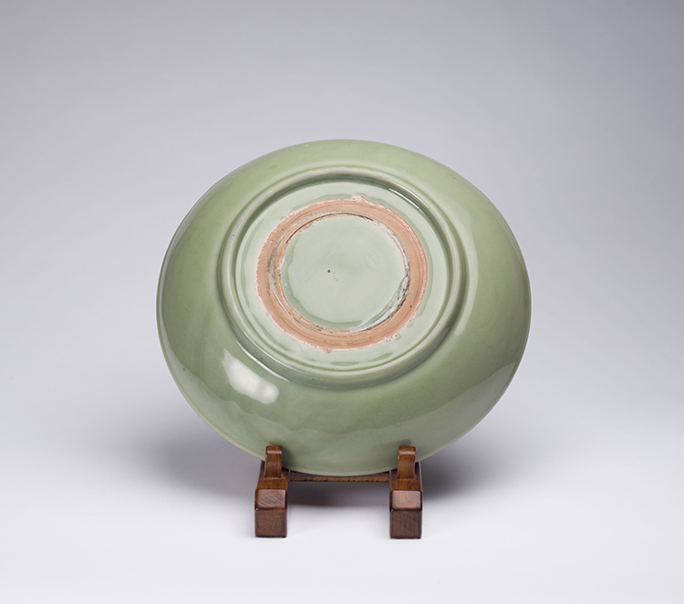 Large Chinese Celadon Longquan Shallow Dish, 14th/15th Century by  Chinese Art