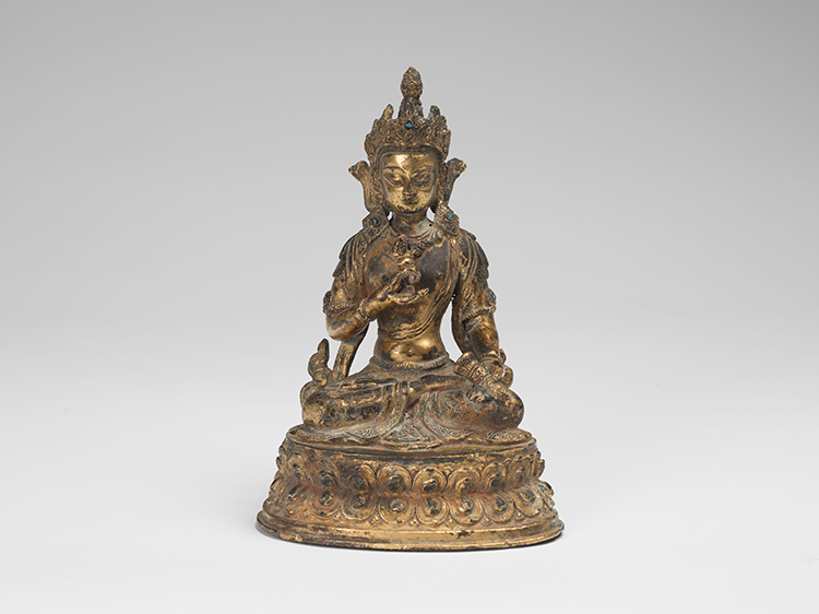 A Sino-Tibetan Gilt Bronze Seated Figure of Vajrasattva, 17th/18th Century by  Chinese Art