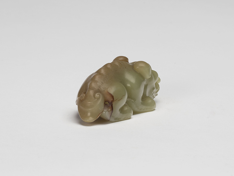 A Chinese Yellow Jade Figure of a Dog, 18th/19th Century by  Chinese Art