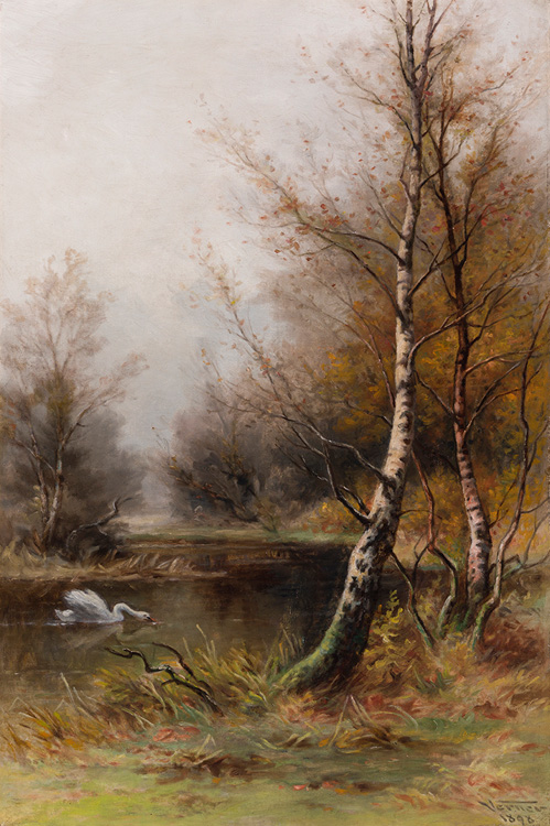 Swan on the Water par Frederick Arthur Verner