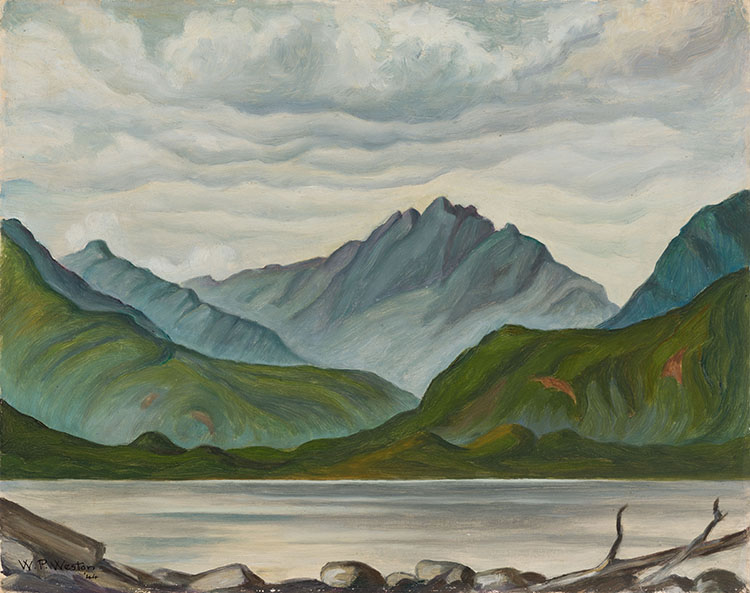 Slocan Lake - After Rain by William Percival (W.P.) Weston