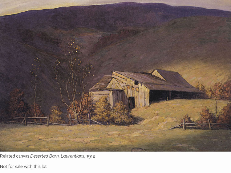 Abandoned Farm (Study for Deserted Barn, Laurentians) by Lawren Stewart Harris