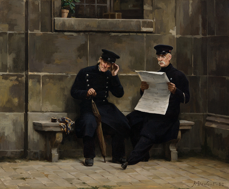 En retrait by Albert Pierre Dawant