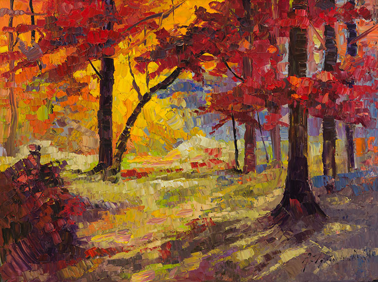 Sous-bois automnal, Mont Rolland par Armand Tatossian