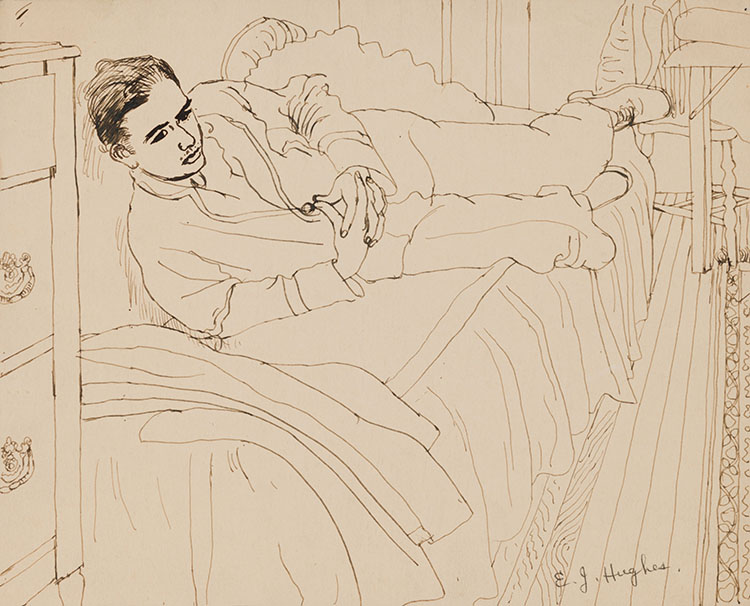 Gary on a Couch par Edward John (E.J.) Hughes