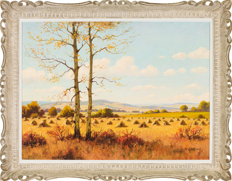 Haystacks in a Field par Roland Gissing