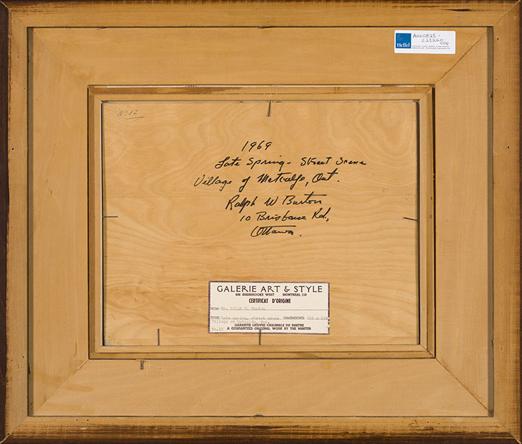 Late Spring - Street Scene, Village of Metcalfe, Ont. by Ralph Wallace Burton