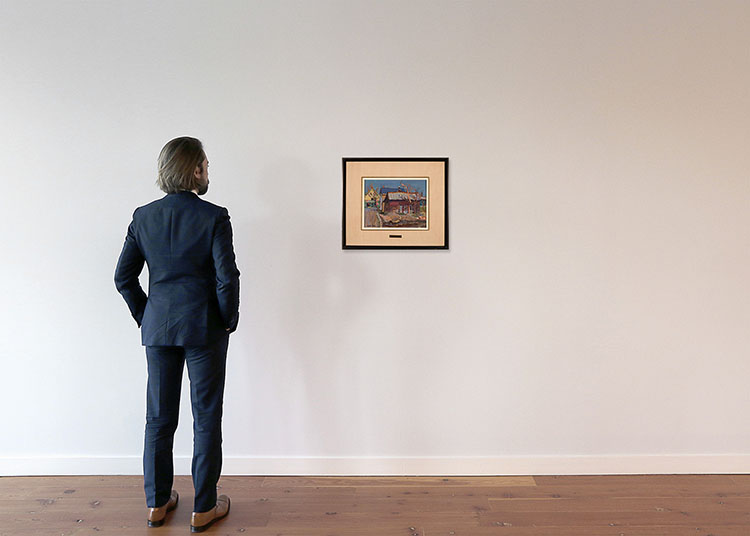 Late Spring - Street Scene, Village of Metcalfe, Ont. by Ralph Wallace Burton