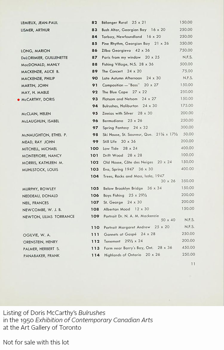 Bulrushes by Doris Jean McCarthy