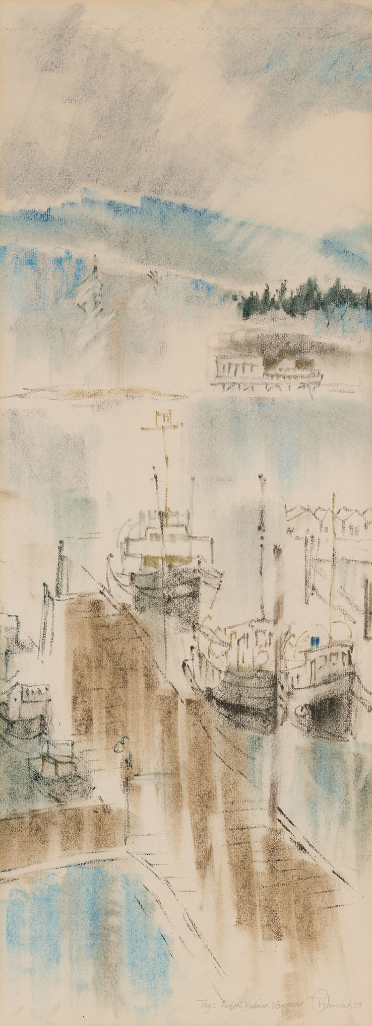 Tugs in Coal Harbour, Vancouver by Takao Tanabe