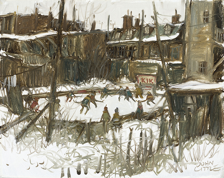 La Patinoire d'arrière Rue St. André – Montréal par John Geoffrey Caruthers Little