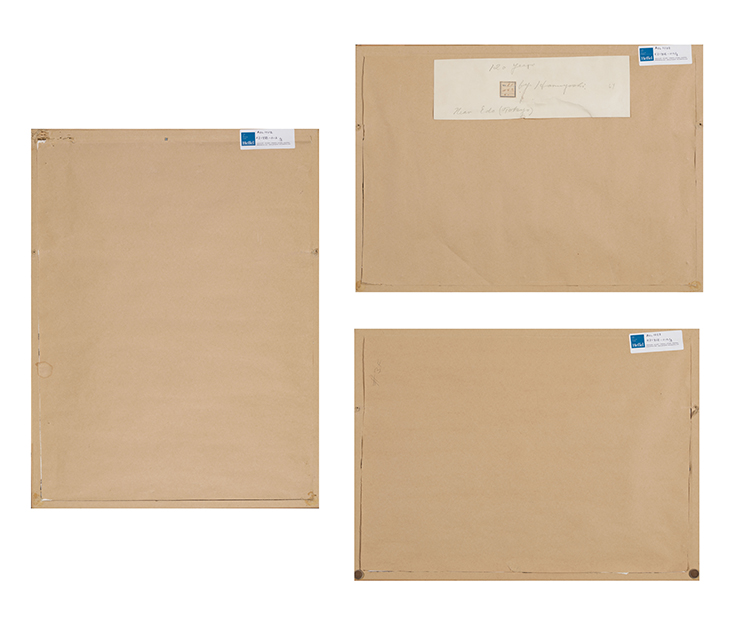 Three Woodblock Prints by  Japanese School