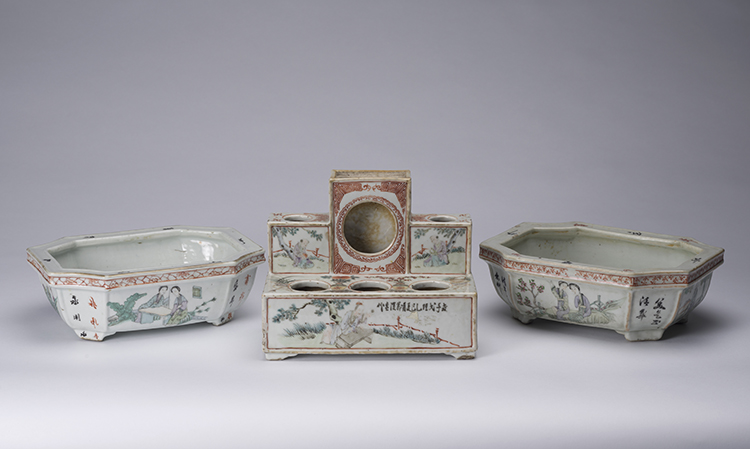 Three Chinese Qianjiang Enameled Vessels, Early 20th Century by  Chinese Art