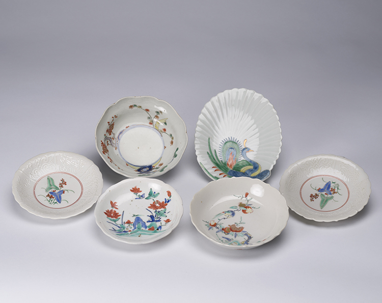 Six Japanese Kakiemon Vessels, Edo Period, 17th to 18th Century by  Japanese Art