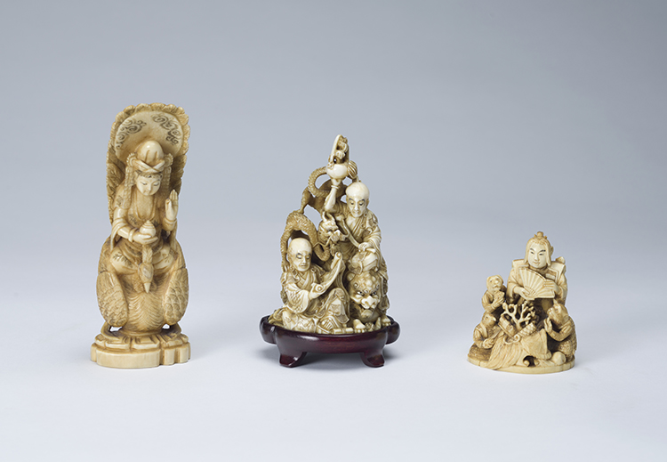 Three Japanese Ivory Okimono, Meiji Period (1868-1913) by  Japanese Art