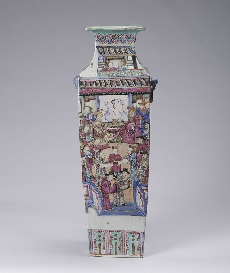 A Chinese Export Figural Vase, Mid 19th Century by  Chinese Art